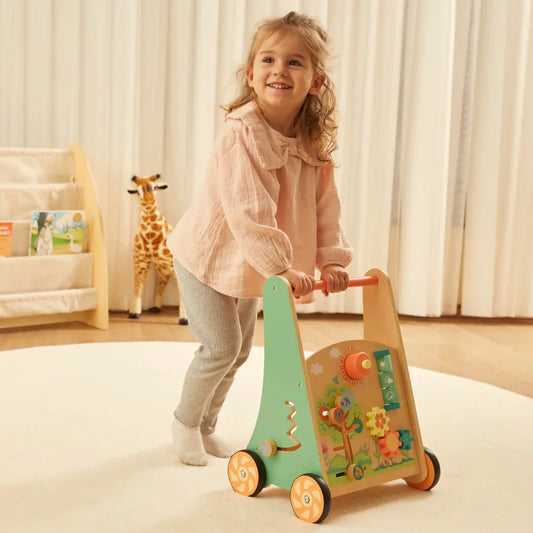 Wooden Baby Activity Walker – Nature Adventure Play Centre | Montessori Learning Walker