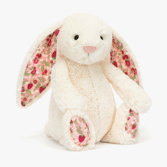 Jellycat Blossom Cream Bunny Berry – Original Soft Bunny Plush Toy