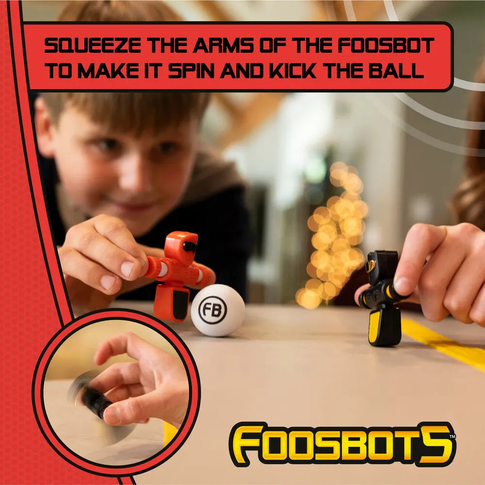 Foosbots 2 Pack – Battle Bots Toy Set for Kids | Fast-Paced Spinning Robot Fighters