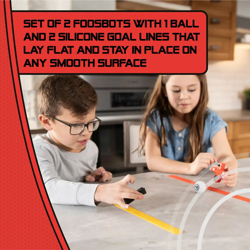 Foosbots 2 Pack – Battle Bots Toy Set for Kids | Fast-Paced Spinning Robot Fighters